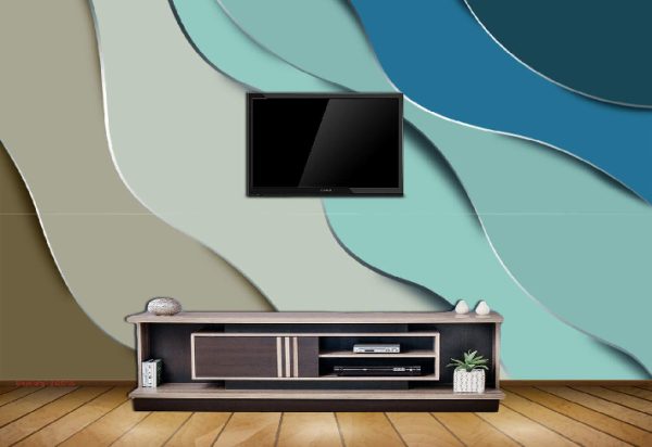 3D Stereoscopic Embossed Abstract Lines Art