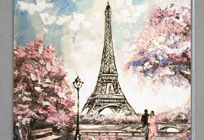 Vintage Paris Floral Charm Roller Blinds