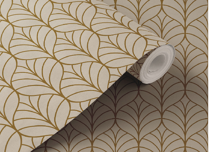 Golden Elegance Off White with Gilded Pa...