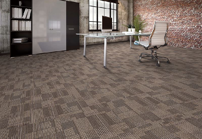 Textured Brown Carpet Tiles for Contempo...
